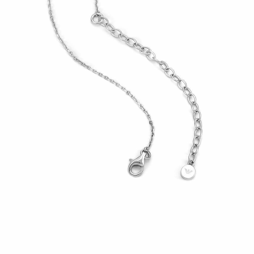Emporio Armani Collar de plata de ley con cierre de langosta para mujer