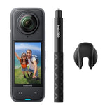 Insta360 X4 Paquete Get-Set - Cámara de acción Impermeable 8K 360, Vídeo 4K Gran Angular, Efecto Selfie Stick Invisible, Protectores de Lente Extraíbles, 135 Min Batería, No Tarjeta MicroSD