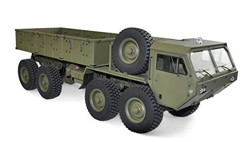 Amewi U.S. Camión 8 x 8 volquete 1:12, vehículo Militar teledirigido, Color Verde (22437)