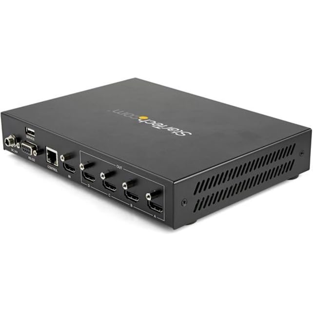 StarTech.com Controlador de Vídeo Wall 2x2 - 4K 60HZ - HDMI 2.0 - RS-232 - Divisor de Vídeo Wall de 1 Entrada y 4 Salidas (ST124HDVW)