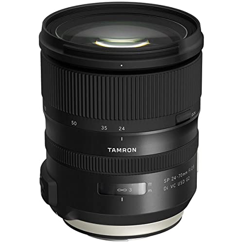 Tamron T81065 - Objetivo para cámara Canon (SP 24-70mm, Apertura F/2.8 Di, Rendimiento de estabilización VC USD G2, A032) Negro