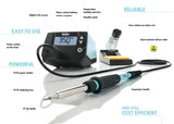 Weller WE 1010 (T0053298390) Kit Educativo 230V Estación de Soldadura de 1 Canal con 2 Puntas de Soldadura, Cortadores Laterales y Alambre de Soldadura, Rango de Temperatura 100 ° C - 450 ° C, Azul