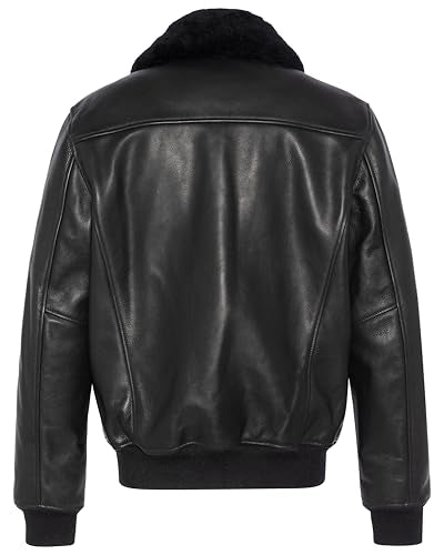Schott NYC LCAVIATION24 - Chaqueta de piel, color negro, Negro, S