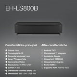 Epson EH-LS800B 4K Pro-UHD 4.000 lúmenes Android TV Proyector láser de Corto Alcance Negro
