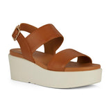 Geox Xand 2.2, Sandalia de cuña Mujer, Ocre, 39 EU