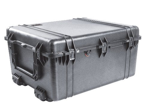 PELI 1690 Maleta de Transporte Robusta y estanca para Equipos electrónicos y ópticos, IP67 estanca e Impermeable al Polvo, 191L de Capacidad, Fabricada en EE.UU., sin Espuma, Color Negro