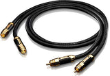 Oehlbach Set de Cables de Audio XXL Black Connection Master State of The Art RCA (Fabricado en Alemania, HPOCC, Audio analógico), 2 x 1,5 m, Color Negro