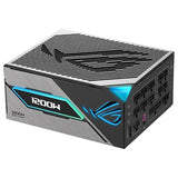 ASUS ROG Thor 1200W Platinum III Fuente de alimentación, 80 Plus Platinum, ATX 3.1, MOSFET GAN, Estabilizador de Voltaje Inteligente, Pantalla OLED magnética, Modo Turbo, 10 años de protección