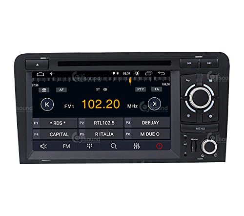 Radio de Coche para Audi A3 Android GPS Bluetooth WiFi USB Dab+ Touchscreen 7" 4core Carplay AndroidAuto