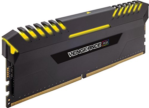 Corsair Vengeance RGB - Kit de memoria Entusiasta de 16 GB (2 x 8 GB, DDR4, 3200 MHz, C16 XMP 2.0) negro