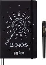 Moleskine Colección Hechizos Wizarding World Harry Potter Giftbox, Caja de Regalo con Bolígrafo Roller Kaweco y Cuaderno a Rayas con Tapa Dura y Cierre Elástico, Formato Grande 13 x 21