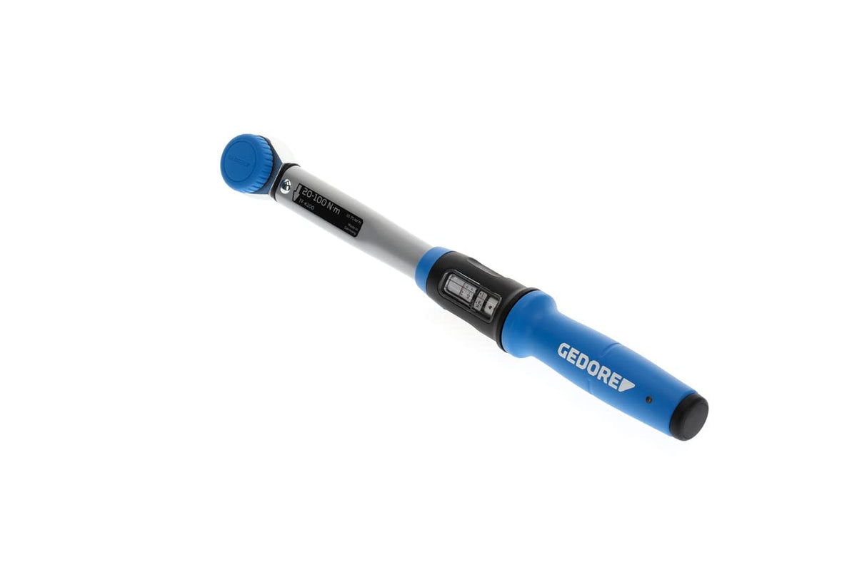 GEDORE Llave dinamométrica con cuadradillo de accionamiento, 1/2", Reversible, Escala de ajuste, 20-100 Nm, Longitud 403,2 mm, TF-K100