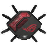 ASUS ROG Rapture GT-BE19000 - Router Gaming WiFi 7 tribanda (802.11be), 320 MHz y 4096-QAM, MLO, Dos Puertos 10G, AI WAN, Gaming Network, Aura RGB, AiMesh, Seguridad de Red, VPN, Guest Network Pro