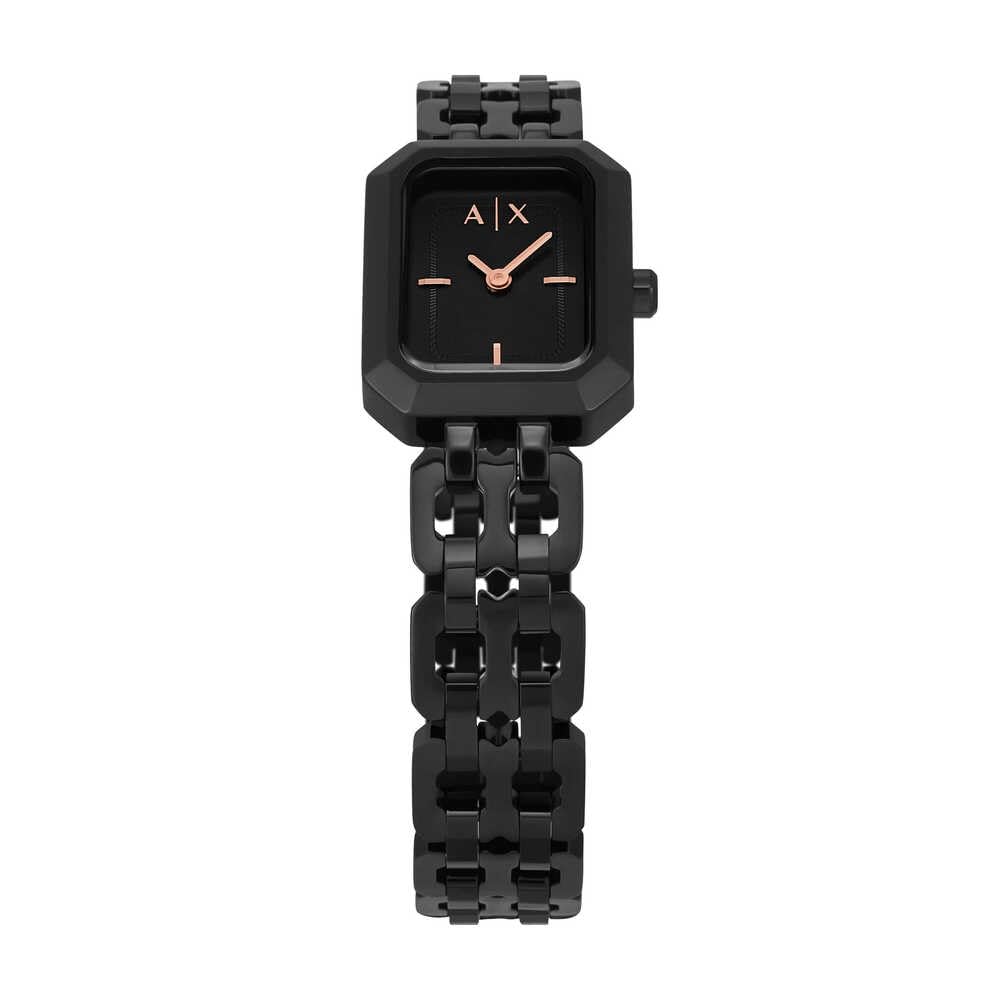Armani Exchange Orologio da Donna, Movimento al quarzo a Due lancette e cassa da 27 mm con cinturino in Acciaio inossidabile