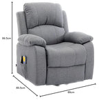Astan Hogar Sillón Relax con Función Auto-Ayuda (Levanta Personas), Reclinación Eléctrica, Masaje Y Termoterapia, Modelo Ramón AH-AR30920GR