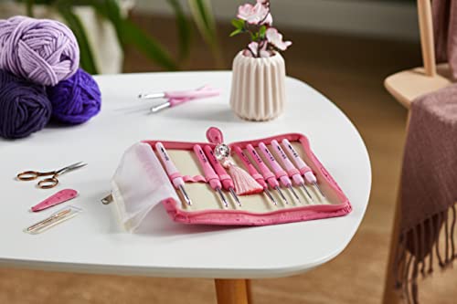 Tulip Etimo Rose Crochet Hook Set soft-grip-1pc, Rosa, One Size
