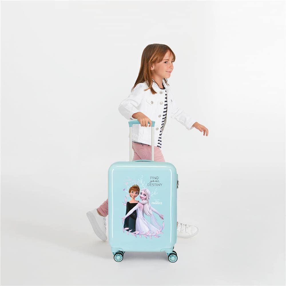 Disney Frozen Memories Maleta de cabina Azul 38x55x20 cms Rígida ABS Cierre de combinación lateral 34L 2 kgs 4 Ruedas dobles