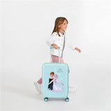 Disney Frozen Memories Maleta de cabina Azul 38x55x20 cms Rígida ABS Cierre de combinación lateral 34L 2 kgs 4 Ruedas dobles