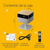 Epson Lifestudio Flex Plus EF-72 Roble,proyector portátil smart,Sound by Bose,Google TV,4K Pro UHD, Función de lámpara lateral LED, soporte ajustable, uso en interiores/exteriores, 5 años de garantía*