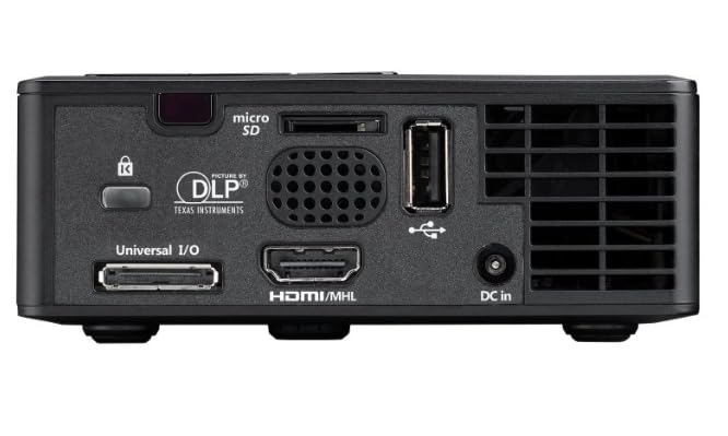 OPTOMA TECHNOLOGY ML750E - Proyector LED - 700 lúmenes, 20000 Horas Vida LED, HDMI + MHL v1.0, Universal I/O, VGA/Audio out 3.5 mm, microSD-Slot, USB-A Reader/Wireless