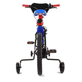 albri Bicicletta Da Pollici Di Bicicleta de 14 Pulgadas Avengers, con estabilizadores Laterales, Botella y Escudo Delantero Personalizado. Producto Fabricado en Italia, Bebés niños, Rojo