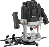 Trend T8 Fresadora de Taller de Inmersión Doble Modo 12mm, Diseñada para Uso Manual y en Banco de Fresado, 2200W, 230V, Negro, T8EK/EURO