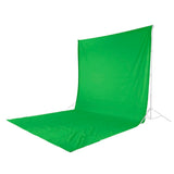 Hama Fondo de fotografía de Tela de 2,95 x 6 m (Fondo Plegable para Estudio fotográfico, 100% algodón, Pantalla Verde, Fondo para fotografía, vídeo y televisión), Color Verde