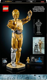 LEGO Star Wars 75398 C-3PO Figura de Droide - Kit de Maquetas para Adultos de Colección - Base, Placa Informativa y Minifigura - Regalo para Hombres y Mujeres Fans de la Saga