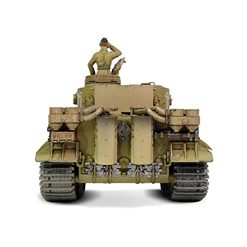 Forces of Valor Waltersons MP-912042D - Campaña Tiger I Tunisia a Escala 1:32 (Modelo de producción Inicial) Heavy King Tank de Metal Fundido a presión, Coleccionable Militar, Amarillo del Desierto