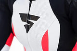 SHIMA MIURA RS Traje Moto Mujer - Traje de cuero de 1 pieza, deportivo, de competición, ventilado con deslizadores en hombros y rodillas, almohadillas CE en espalda, hombros y codos (40, Blanco/Fluo)