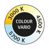 MAUL Lámpara de pinza LED MAULsirius color vario sensor, regulable, lámpara de trabajo con base de pinza para la oficina, pinza de mesa con temperatura de color de 3000-5700 K, negro