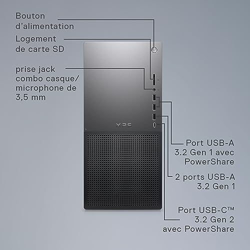 Dell XPS 8960 - Ordenador de sobremesa, procesador Intel Core i7-13700, 16 GB RAM, 512 GB SSD+ 2 TB, gráficos NVIDIA GeForce RTX 3060 Ti 8GB GDDR6, Windows 11 Home, Negro