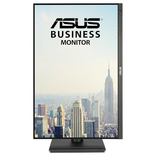 ASUS BE248QF Monitor Profesional de 24.1 Pulgadas, WUXGA 1920 x 1200, IPS, 100Hz, sin Marco, diseño ergonómico, HDMI, Eye Care, luz Azul Baja, antiparpadeo, Montaje en Pared, sostenibilidad