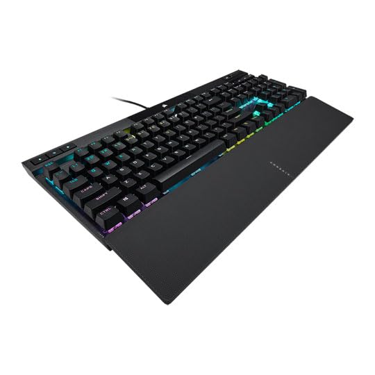Corsair K70 Pro RGB Óptico-mecánico con Cable para Juegos – Interruptores lineales OPX – Teclas PBT de Doble Disparo – Compatible con iCUE – QWERTY UK – PC, Xbox – Negro