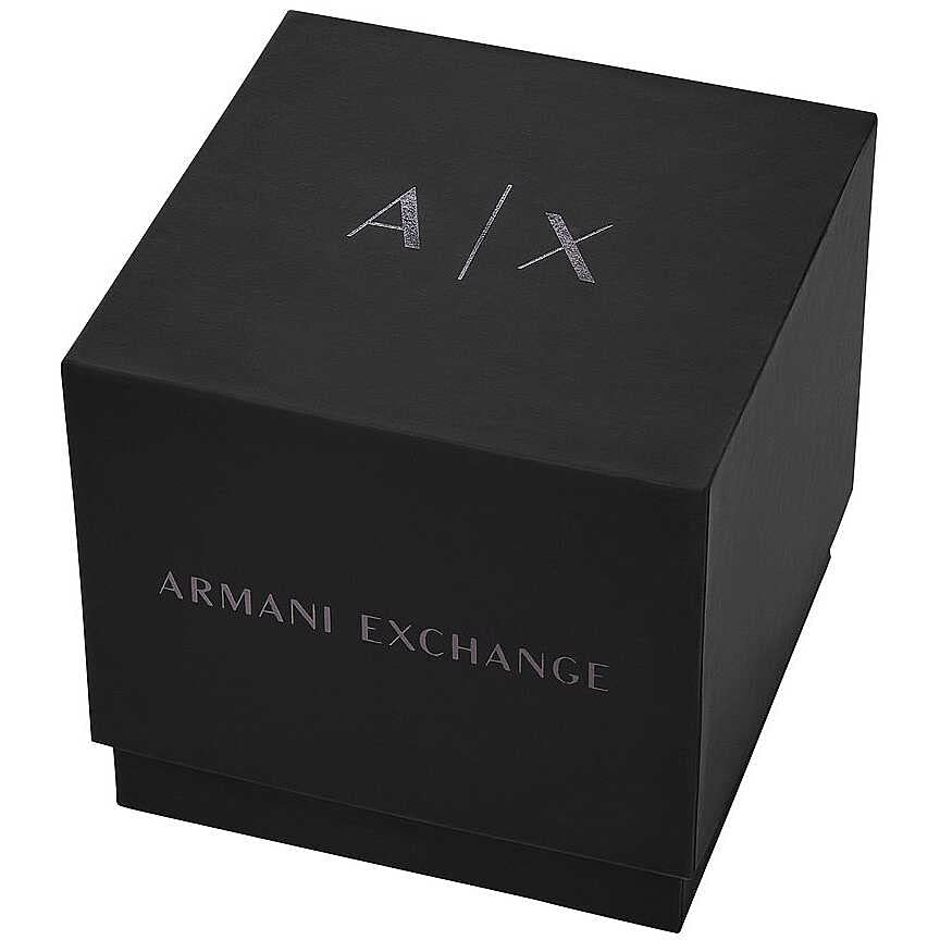 Armani Exchange Reloj Tono Oro para Hombre, Movimiento cronógrafo Cuarzo y Caja 44mm con Correa Acero Inoxidable, Tono Dorado y Crema