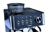 Tornado TCM-5431-GS MACHINE À EXPRESSO SEMI-AUTOMATIQUE, 2,3 L, BROYEUR INTÉGRÉ, CAFÉ EN GRAINS ET MOULU, NOIR