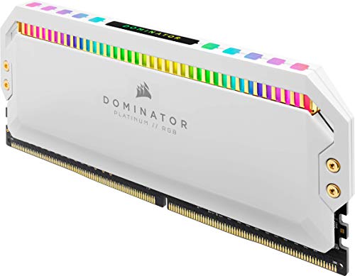 Corsair Dominator Platinum RGB 32 GB DDR4 3200MHz C16, AMD Optimizado LED RGB Memoria de Sobremesa Rendimiento de Alta, Respuesta Ajustados, 12 Direccionables CAPELLIX Leds RGB, 4 x 8 GB, Blanco