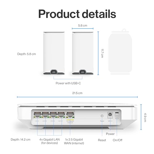 Linksys Sistema de Malla Wi-Fi de Doble Banda Velop Micro 6, Router Wi-Fi 6, Velocidad de hasta 3 Gbps, Alcance de 465 sq, Soporte para más de 150 Dispositivos, reemplaza el Router y el Amplificador