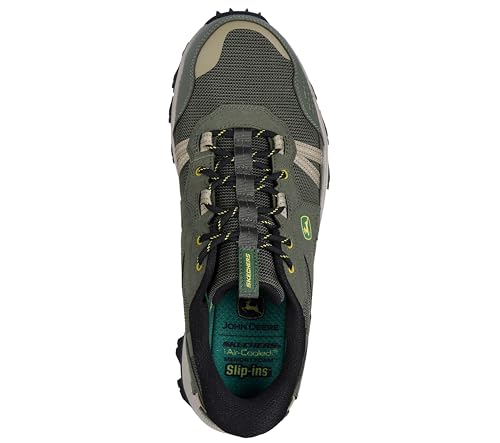Skechers Equalizer 5.0 Trail Harvester, Zapatillas Hombre, Green Leather/Mesh, 41 EU