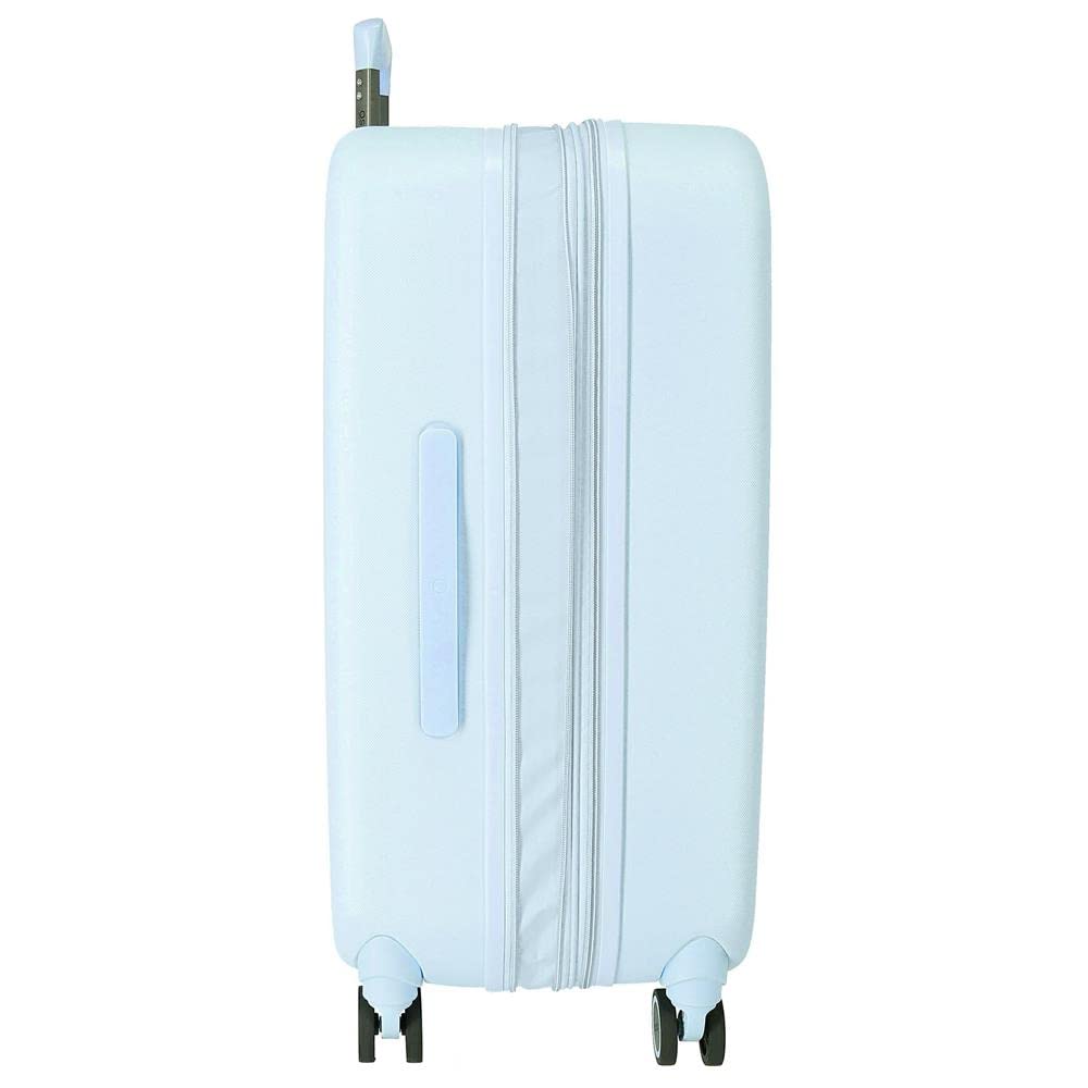 Disney Mickey Happiness Maleta Mediana Azul 48x70x28 cms Rígida ABS Cierre TSA Integrado 79L 4,32 kgs 4 Ruedas Dobles