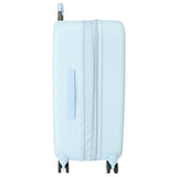 Disney Mickey Happiness Maleta Mediana Azul 48x70x28 cms Rígida ABS Cierre TSA Integrado 79L 4,32 kgs 4 Ruedas Dobles