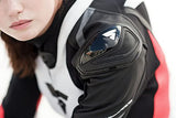 SHIMA MIURA RS Traje Moto Mujer - Traje de cuero de 1 pieza, deportivo, de competición, ventilado con deslizadores en hombros y rodillas, almohadillas CE en espalda, hombros y codos (40, Blanco/Fluo)