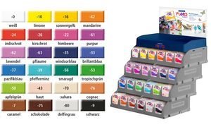 Staedtler 8020 VS. Pasta para modelar de colores variados Fimo Effect. Expositor con 288 pastillas de 57 gramos.