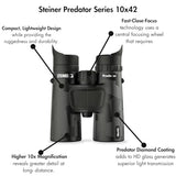 Steiner Prismáticos de Caza de la Serie Predator, 10x42 Nuevo Modelo