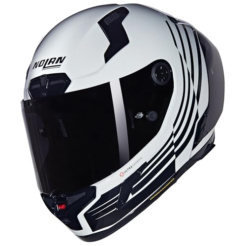 Nolan X-804 Casco, Unisex, Blanco/Negro, Medium