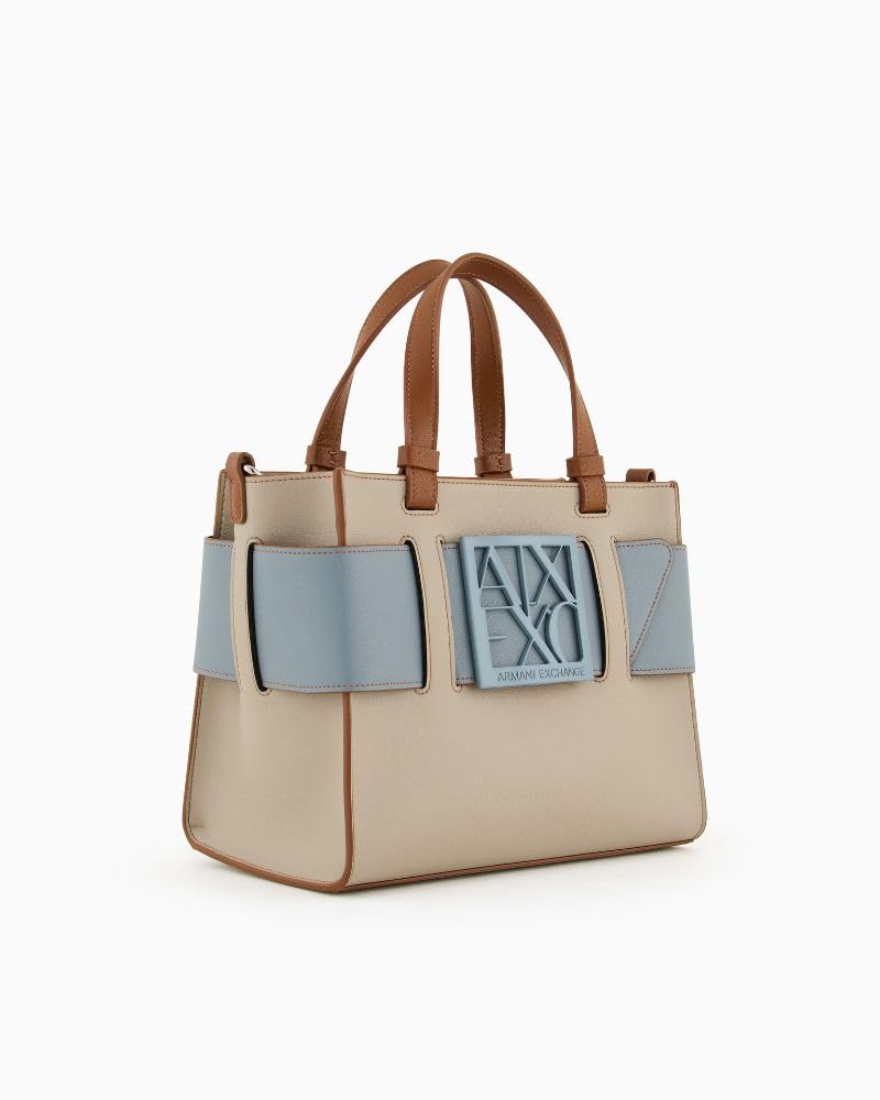 Armani Exchange Essential, Susy, Logotipo Cuadrado, Medium Muerto para Mujer, Pisco/Dry Gin, Einheitsgröße