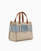 Armani Exchange Essential, Susy, Logotipo Cuadrado, Medium Muerto para Mujer, Pisco/Dry Gin, Einheitsgröße