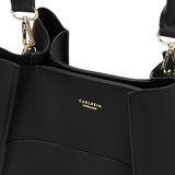 Carlheim, Gotland Genuine Leather collection, Velvet Genuine Leather Handbag (Black)