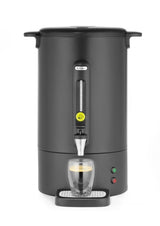 HENDI Percolador de café 14L, de una pared, con filtro incorporado y grifo antigoteo, para café molido grueso,230V, 50/60Hz, 1750W, 357x380x(H) 502mm, negro mate, acero inoxidable, PP