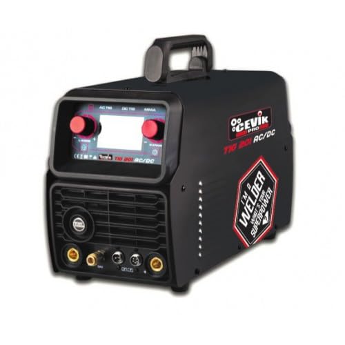 CEVIK PRO CE-TIG201ACDC - Soldador Inverter TIG AC/DC + Lift TIG - 200A 30% - 230V - Electrodos 4mm - Display Digital - Conectable a Generador - Incluye Antorcha TIG Pinza Masa Portaelectrodo Cepillo